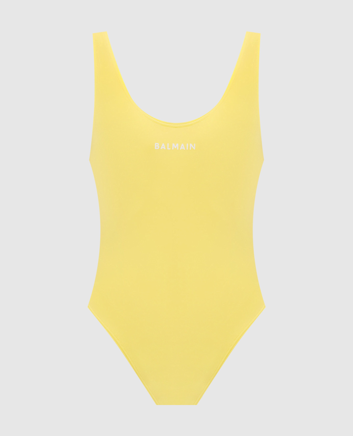 Желтый купальник с принтом логотипа