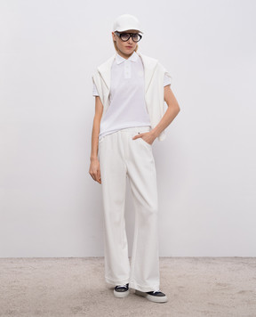 Brunello Cucinelli Білі спортивні штани MN05NHF499