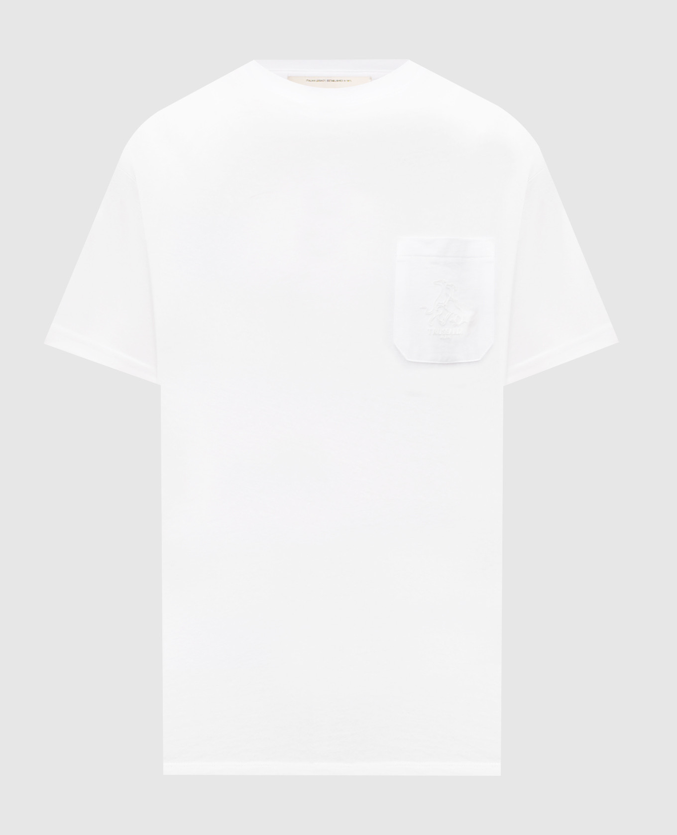 Белая футболка с фактурным принтом логотипа