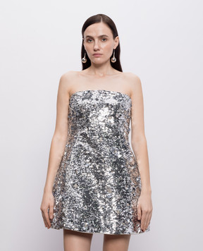 Simkhai Серебряное платье Arta в пайетке 1261000S