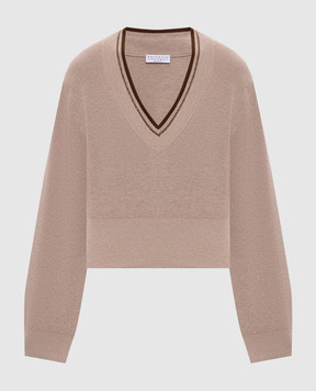 Brunello Cucinelli Коричневый пуловер M19253212