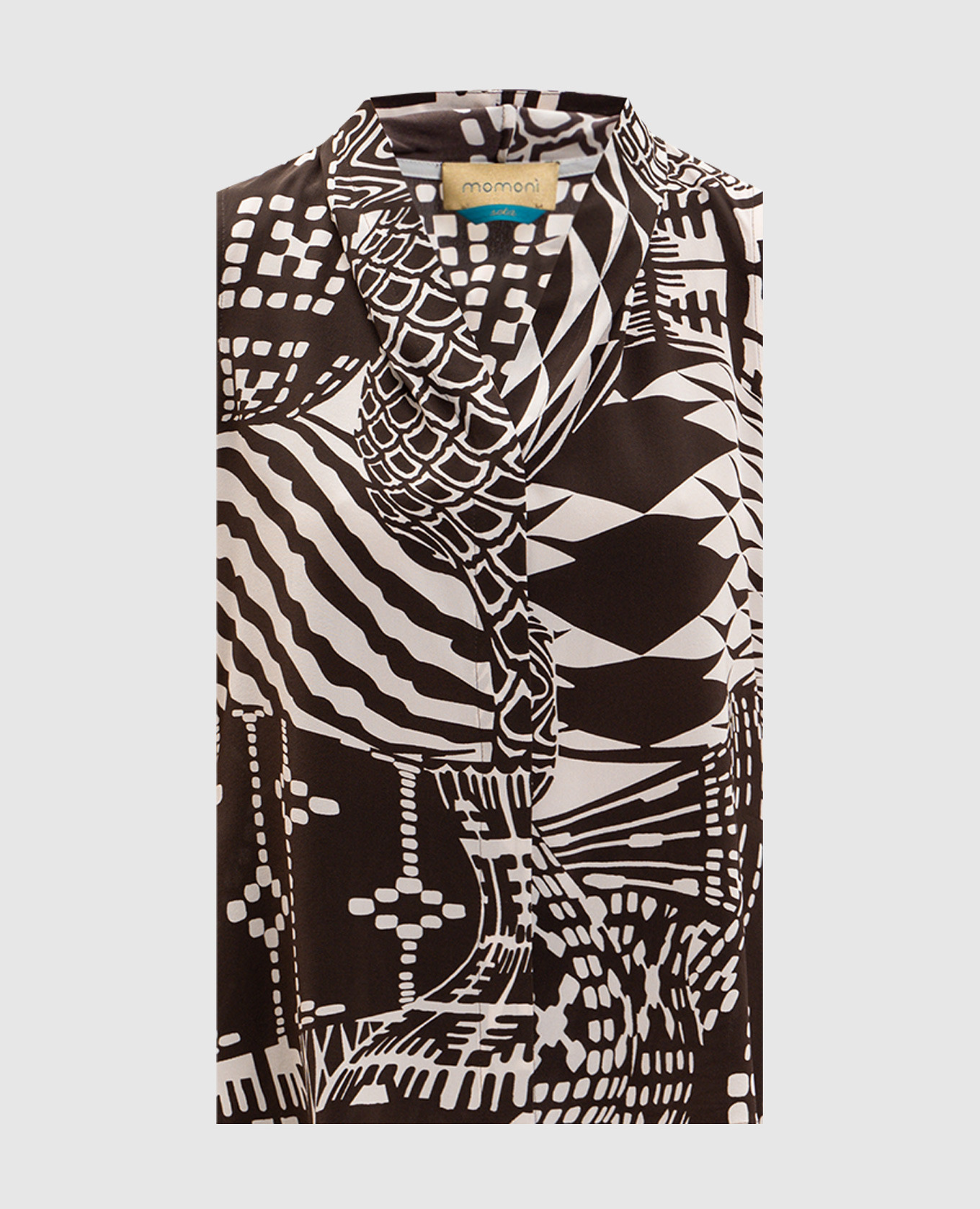 Коричневая блуза KIRI из шелка