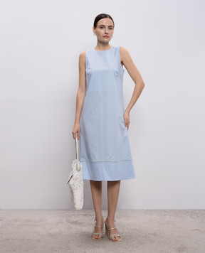 Peserico Блакитна сукня з ланцюжком моніль A0271901979