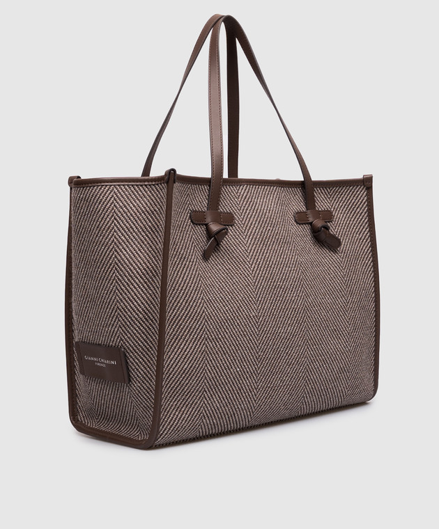 Gianni Chiarini Коричневые сумки Marcella в узор BS6850COMMSPIGA изображение 3