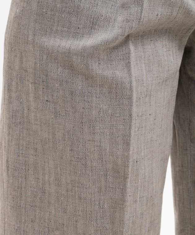 Loulou de Saison Серые брюки Hamet с льном HAMET изображение 5