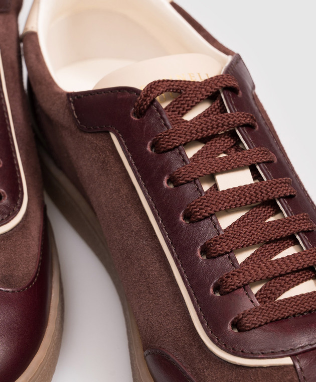 Brunello Cucinelli Коричневые замшевые кроссовки MZULDGJ336 изображение 5