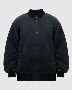 Dolce&Gabbana Чорний бомбер з логотипом F9S63ZGDC6Q