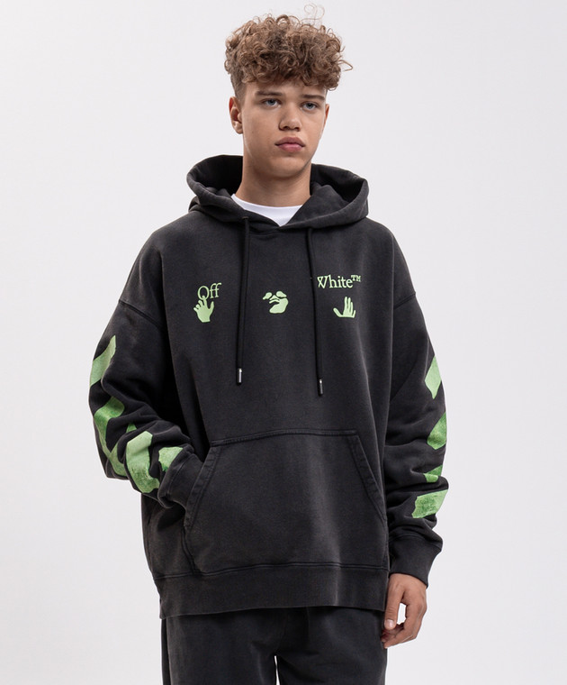Off-White Серые худи Bacco Arrow 44MBB085F26F00T изображение 3