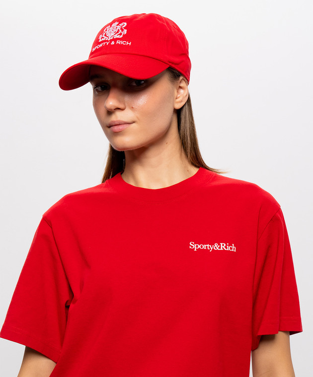 Sporty & Rich Красная кепка Maeve SR AC04085276RE15 изображение 2