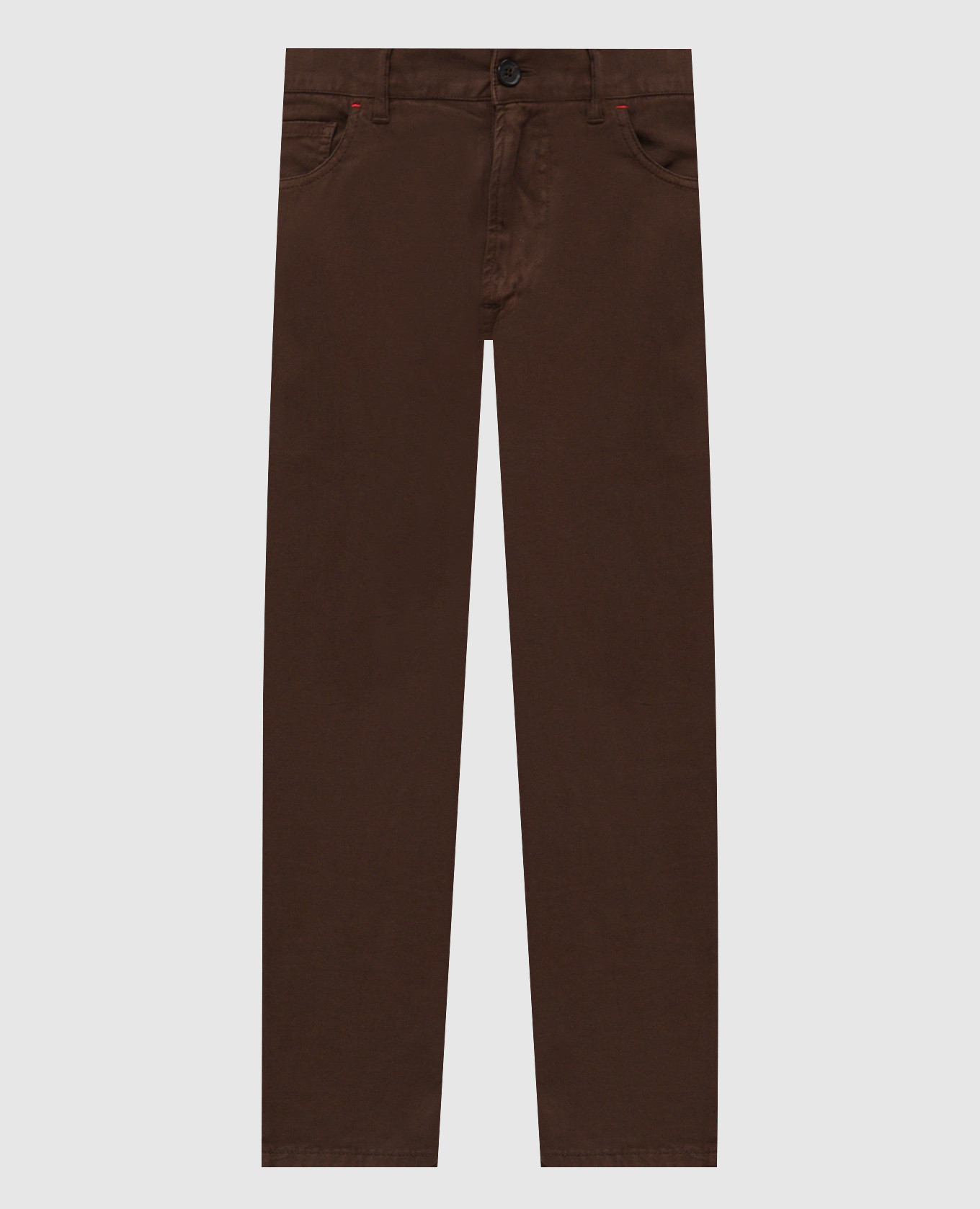Коричневые брюки с патчем логотипа