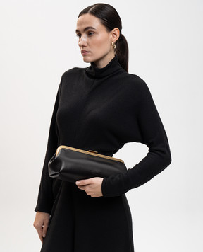 PROENZA SCHOULER Черный кожаный клатч с логотипом HB261127L014V