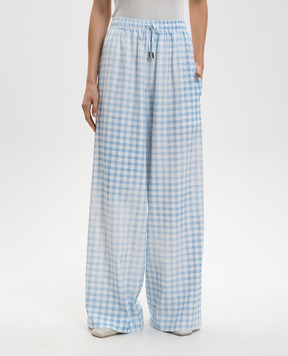 Ermanno Scervino Блакитні штани в клітинку D482P355QYG