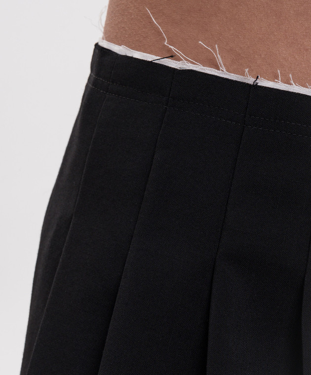 Maison Margiela MM6 Чорна спідниця-плісе з вовною S52MC0024M35436 зображення 5
