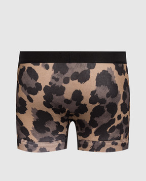Tom Ford Коричневі труси-боксери в леопардовий принт T4LC31110