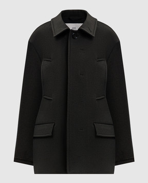 Ami Paris Сіре пальто з вовни FCO456WV0078