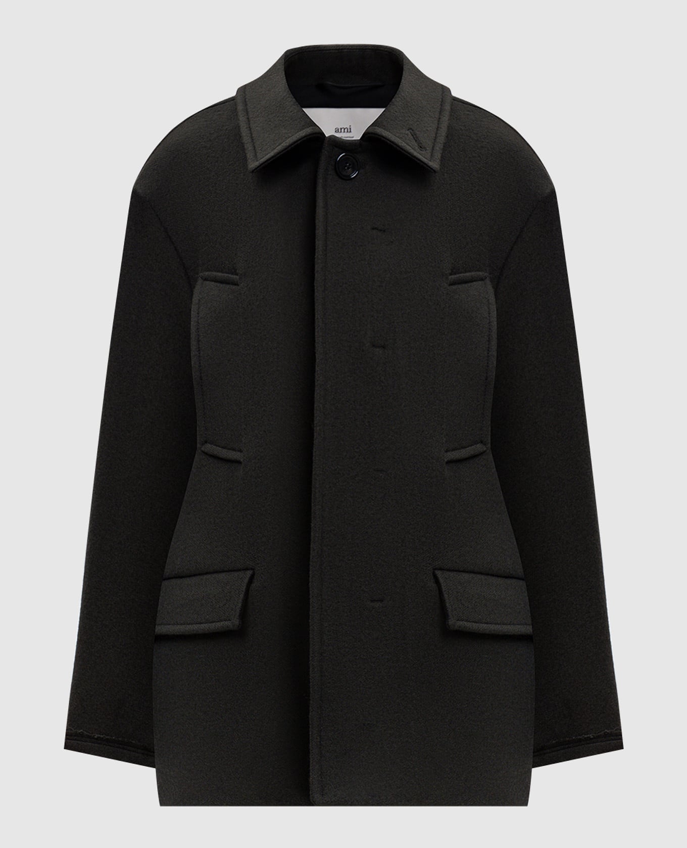 

Серое пальто из шерсти, Серый, Пальто