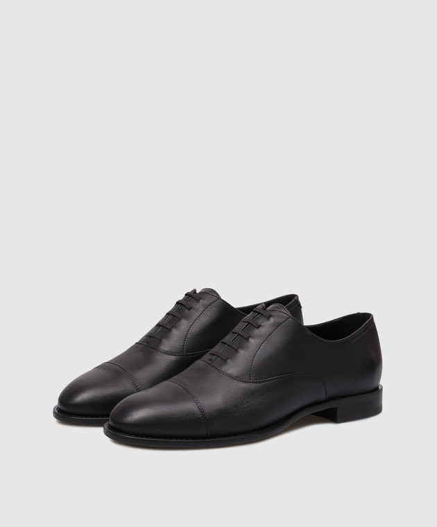 Stefano Ricci Черные кожаные оксфорды UC55CG6698NPS изображение 2