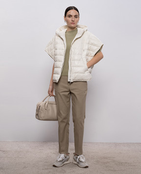 Peserico Штани кольору хакі з патчем A04718J001953