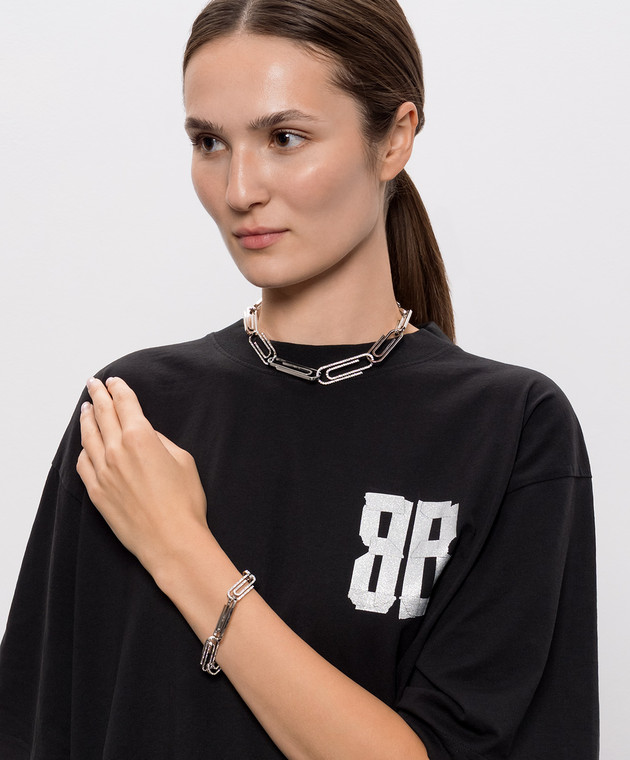 Off-White браслет Paperclip с кристаллами OWOA132S26MET001 изображение 2