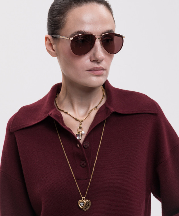 Twinset ожерелье из двух цепочек с брендовыми подвесками 262TO5390 изображение 2