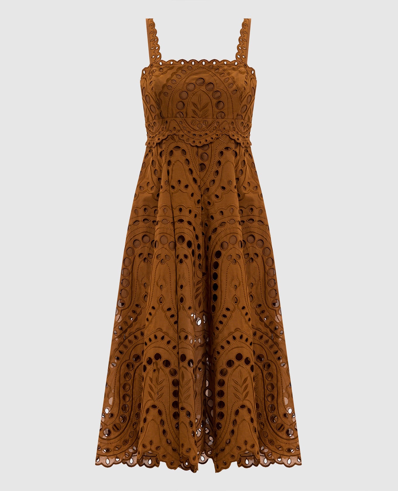 Коричневое платье миди Glimmer