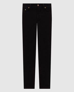 Versace Чорні джинси з вишивкою емблеми 10270171A19298