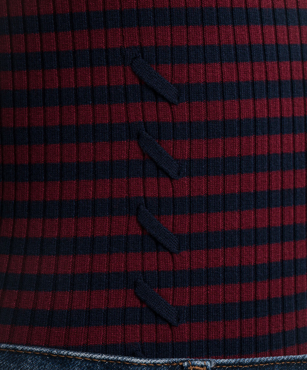 Twinset Бордовий гольф в смужку 262AP3250 зображення 5