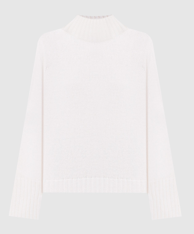 Allude Светр з кашеміру кольору айворі з розрізами 26511185
