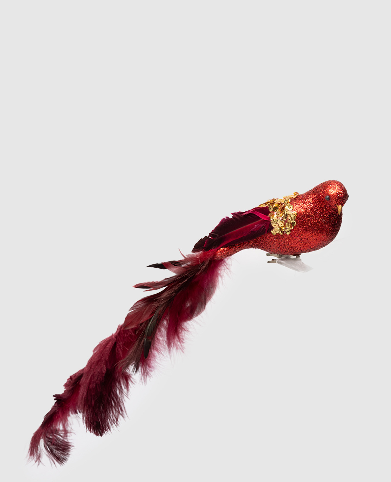 

Красная ёлочная игрушка Bird, Красный, Елочные украшения