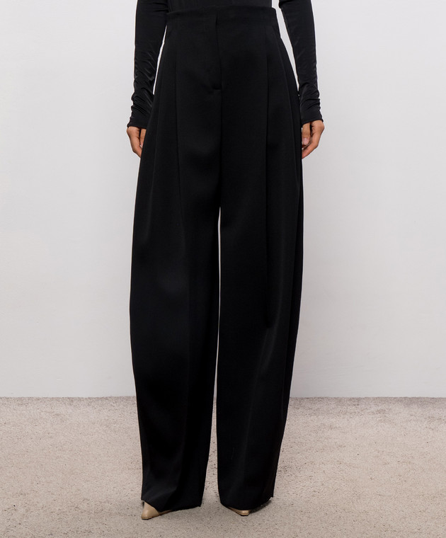 Thierry Mugler Черные брюки из шерсти COM1PA05291020 изображение 3