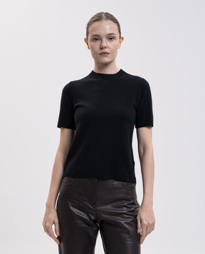 Max Mara Черный топ JUST из шерсти и кашемира SMMJUST