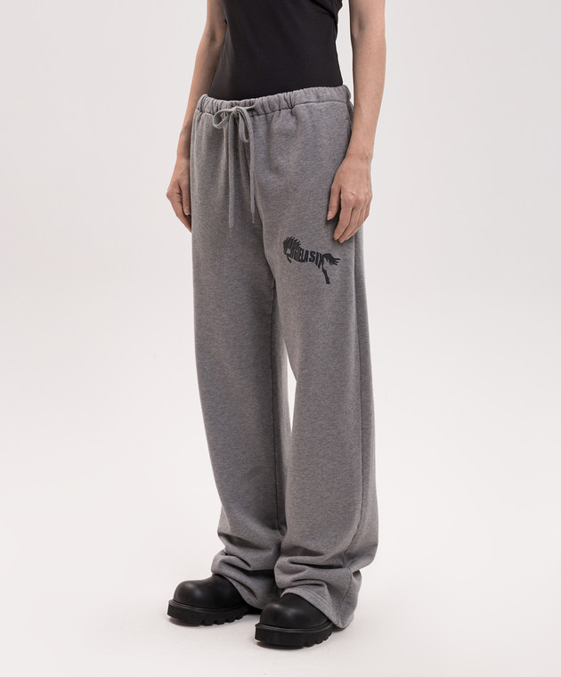 Maison Margiela MM6 Серые спортивные брюки с принтом S62KB0273S25337 изображение 3