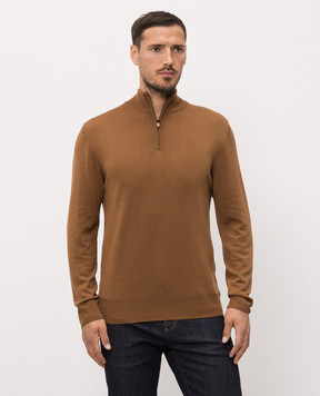 Canali Коричневий джемпер з вовни MK01149C0015
