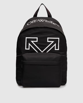 Off-White Чорний рюкзак Heritage з логотипом OMNB123C99FAB001