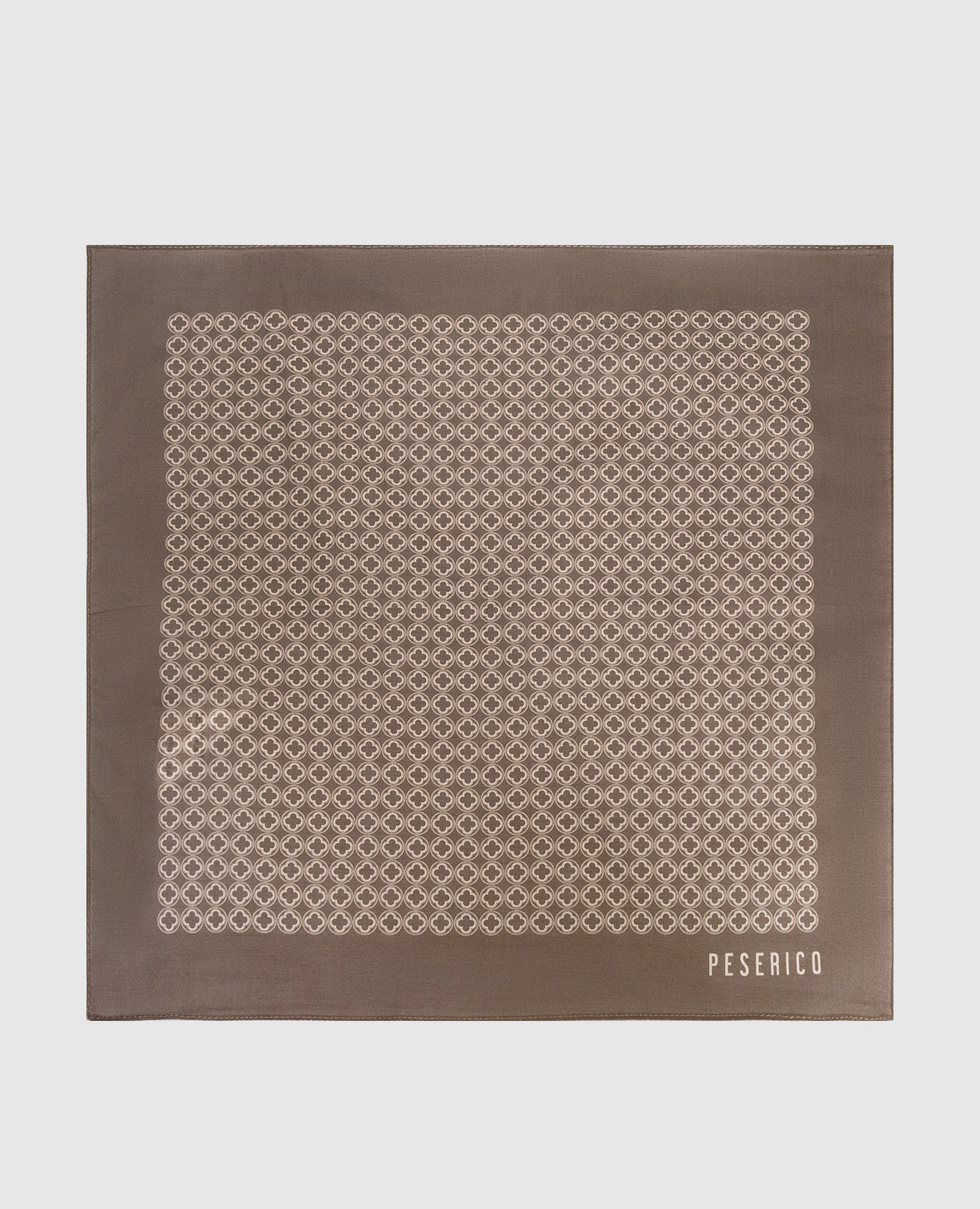 Коричневый платок-паше в принт