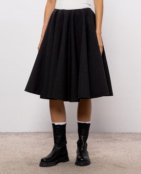 Ami Paris Серая юбка из шерсти FSK485WV0222