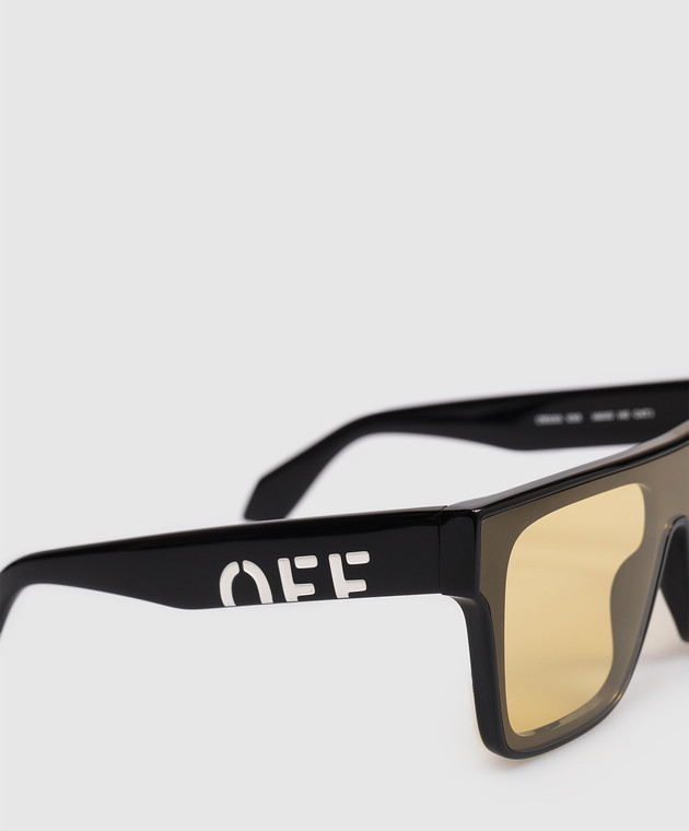 Off-White Чорні сонцезахисні окуляри Columbus OW10011018146 зображення 4