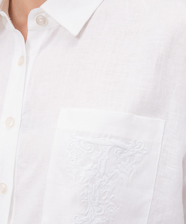 Twinset Біла сорочка з льону 261TT2301 зображення 5