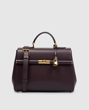 Dolce&Gabbana Фиолетовая кожаная сумка-сетчел Marlene BB7932A3G19