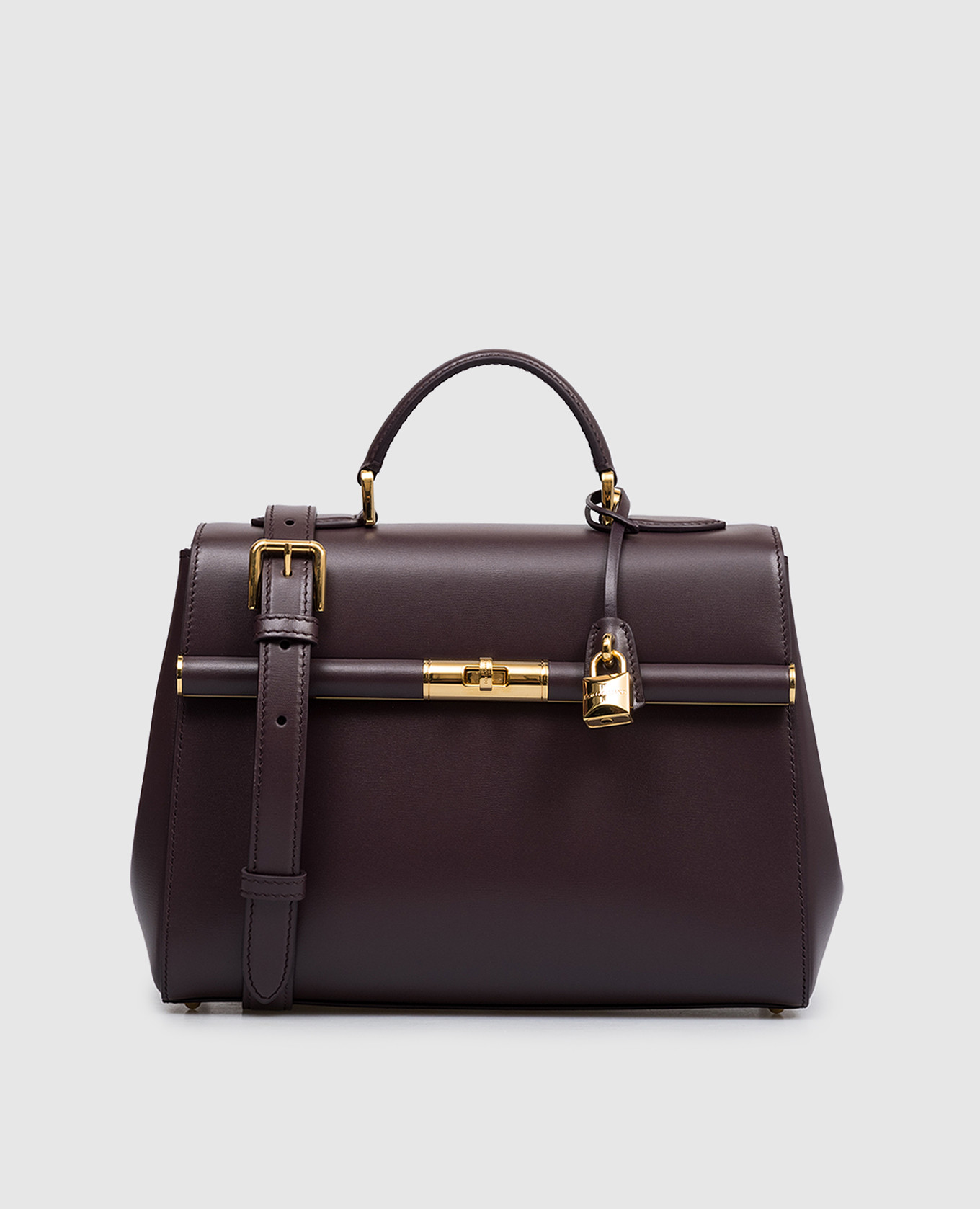 Фиолетовая кожаная сумка-сетчел Marlene