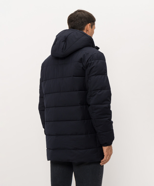 Trussardi Синя стьобана куртка з вишивкою емблеми 8005M000031NMO811N18 зображення 4