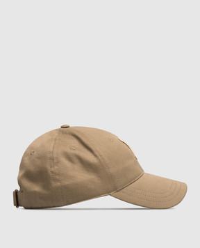 Saint Laurent Бежевая кепка Varsity с нашивкой 8168713YR57w