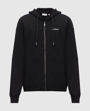 Off-White Чорна спортивна куртка з емблемою Half Arrow 44MBE015S26F003