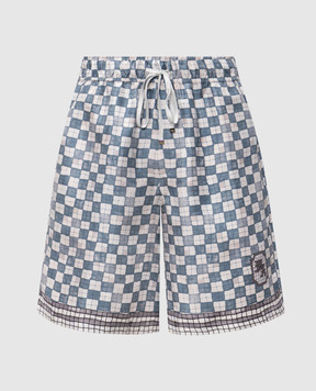 AMIRI Шорти із шовку в клітинку AMBMSO1037