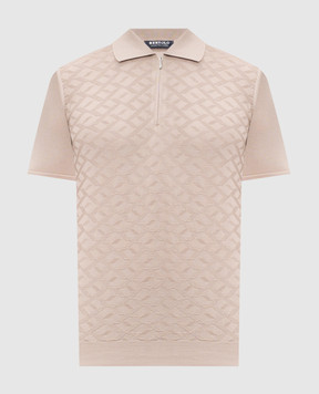 Bertolo Cashmere Бежеве поло із шовку у візерунок 902532002544