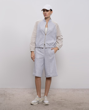 Peserico Серые бермуды с отворотами A04118J007449