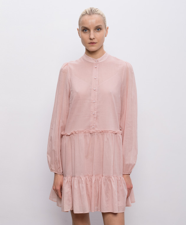 Twinset Розовое платье с металлическим логотипом 261TF2050 изображение 3