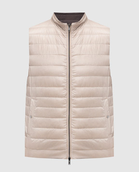 Herno Бежевий двосторонній пуховий жилет PI001320U12020Z