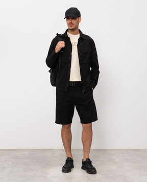 C.P. Company Черная рубашка на молнии с логотип патч MOS156A110143G