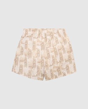 C.P. Company Дитячі шорти для плавання кольору хакі в принт CUL008L3BB11014